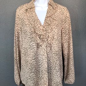 Express ruffle top size xs